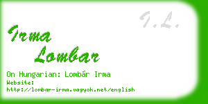irma lombar business card