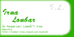 irma lombar business card